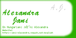 alexandra jani business card